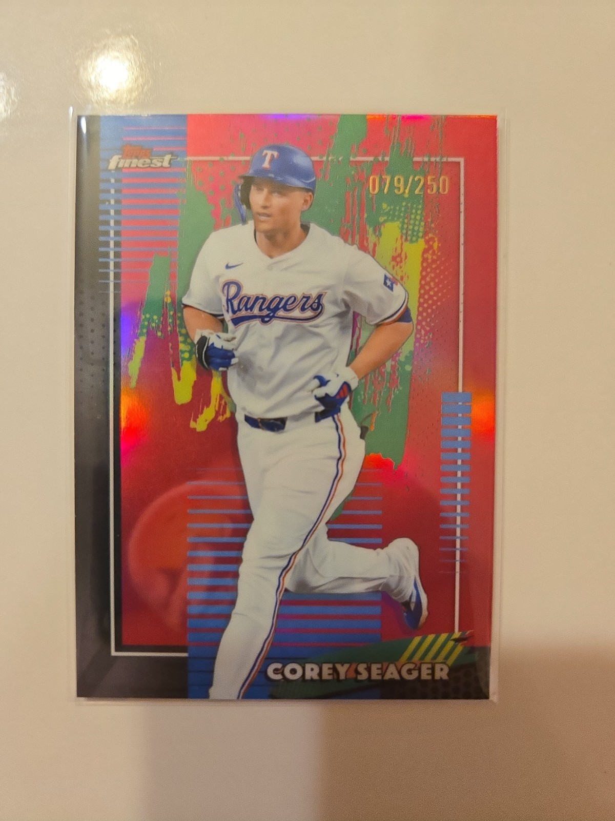 Corey Seager 2026 Topps Finest Pink Refractor/250 Sp #63