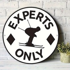 Vintage Themed Aluminum Round Experts Tin Metal Signs Home D cor 8x8