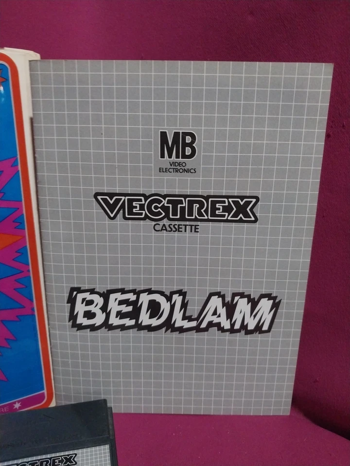 Vectrex Bedlam Cartridge, Overlay, Sleave & Manual GCE Milton Bradley 1982 - Image 3 of 4