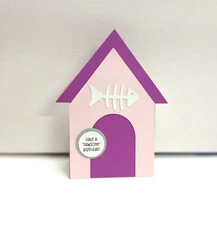 Craft Kit Birthday Pop up cat Total 4 cards and envelopes DIY