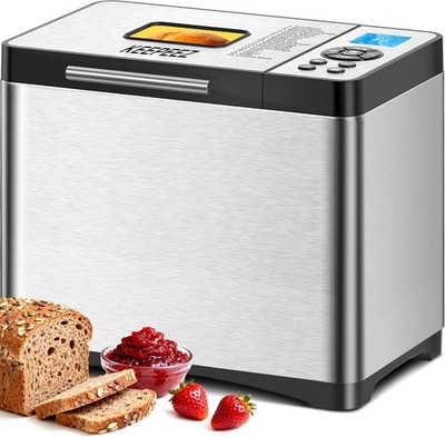 2 Pfund Programmierbarer Brotbackautomat 19 Programme Edelstahl Keramik Pfanne UK 70