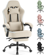 Computer Gaming Chair - High Back Ergonomic Desk Chair with Footrest and Lumbar
