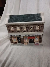 American Village Scene F.W. WOOLWORTH DIME STORE Front Christmas Lighted Holiday