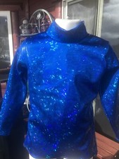 GIRLS r blue slinky western show shirt pleasure horsemanshi leadline xs S M L XL