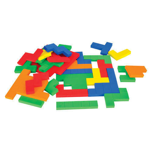 Pentominoes Plastic 12p 1 set 5 Colours Maths Teacher Resource Learning Kids - Picture 1 of 2
