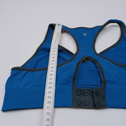 Lululemon Women Bra Blue Sport Bra Supported GYM Running Size CAN 4 AUS 8 - Picture 10 of 11