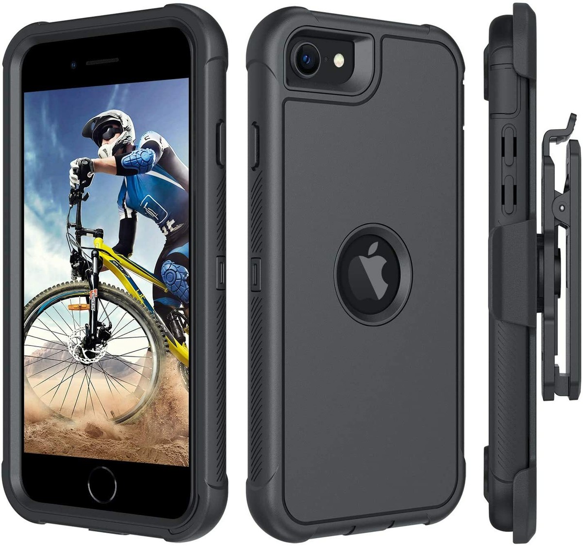 For iPhone SE 2020 (2nd Gen) Case, Belt Clip Holster Defender