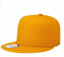 Snapback Classic Hip Hop Style Flat Brim Baseball Cap Blank Hat Golden