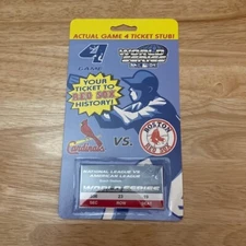 2004 WORLD SERIES (Boston Red Sox) GAME 4 Official MLB Ticket Stub (TRISTAR)