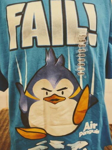 Air Penguin ¡FALLA! Camiseta híbrida Club Penguin para hombre 🐧🐧MED 2011 etiquetas originales - Imagen 4 de 10