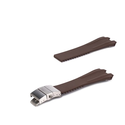 26MM BROWN RUBBER STRAP FOR ULYSSE NARDIN ATHENS EL TORO EXECUTIVE 243 WATCHES