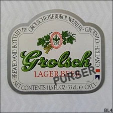 Grolsch Lager Beer Label (BL4)