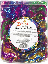 Giant Mylar Balls Cat Toys, 16-Piece Canisters