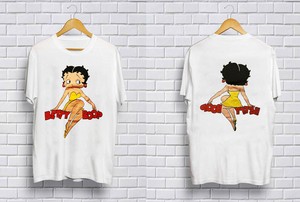T Shirt Betty Boop Anos 90 Camisa Branca Com Desenho Frente E Verso Spellout Tee Ebay