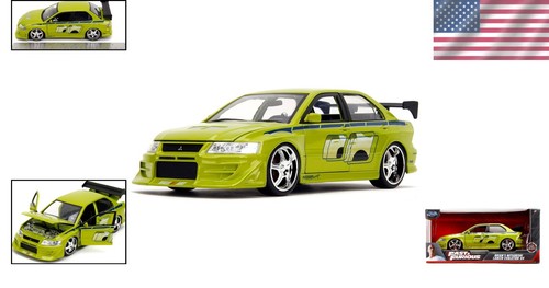 1:24 Scale Brian's Mitsubishi Lancer Evolution VII Die-cast Car - Fast & Furious - Picture 2 of 10