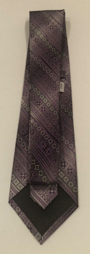 Joseph & Feiss International 100% Silk Men's Necktie. Shades of Purple, Gray. - Picture 4 of 4