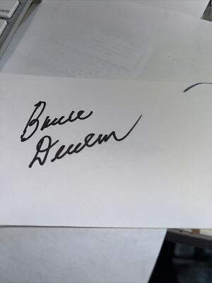Bruce Devlin Signed 3x5 index Card