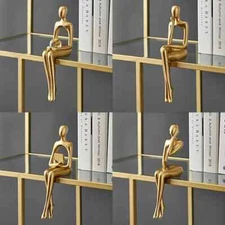 Thinker Statue Home Decoration for Shelves, Modern Library Decorative Objects