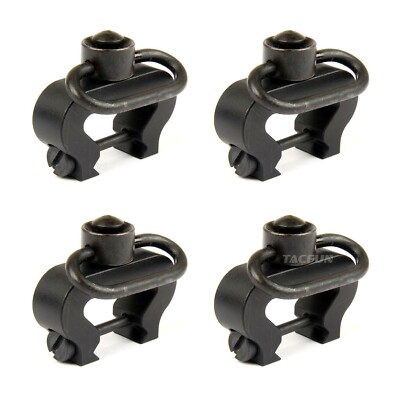 4 PACK Heavy Duty Quick Detach Push Button Sling Swivel Set Picatinny Mount 21mm