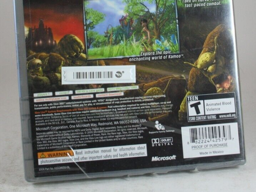 Kameo Elements of Power Xbox 360 Platinum Hits Edition 2005 SEALED Microsoft NEW - Picture 10 of 12