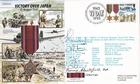 RAF VICTORY OVER JAPAN MULTIPLE SIGNED COVER INC AVM BERNARD CHACKSFIELD
