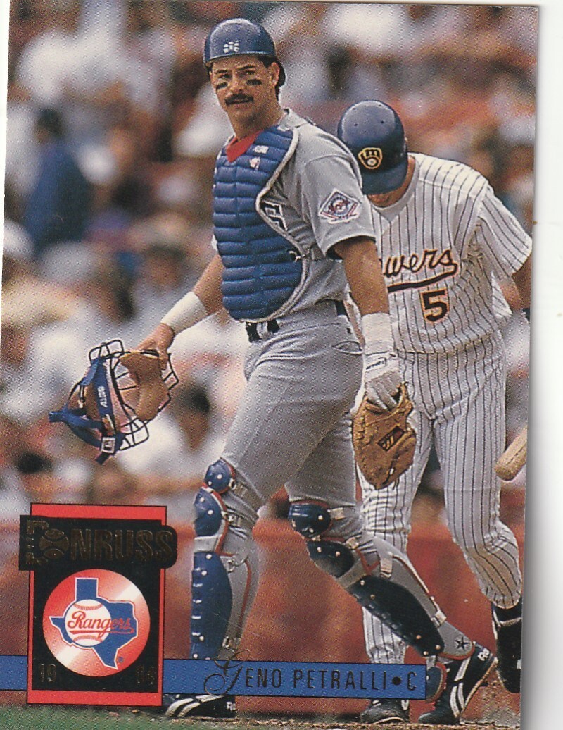 FREE SHIPPING-MINT-1994 Donruss Geno Petralli #247 RANGERS