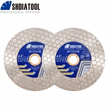 2pcs Diamond Cutting Discs  Grinding Wheel Porcelain Tile Saw Blade 4.5"/115mm