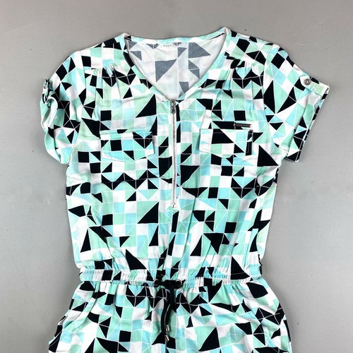 New Sean John Girls Geo Print Geometric Romper One Piece Sz L Large Jumpsuit - Picture 2 of 3