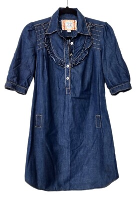 chelsea and violet denim dress C&V Chelsea & Violet Mock Neck Long Sleeve Sequin Striped Mini Dress