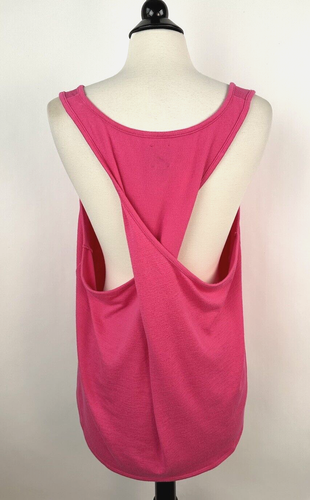 NWT GAP Softspun Twist Back Tank XXL Fuchsia Relaxed Sleeveless Scoop Neck Top - Picture 7 of 11