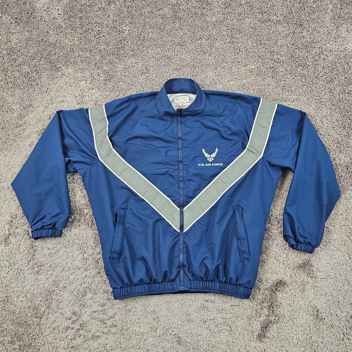 US Air Force Jacket Mens Small Blue Physical Training Uniform PTU