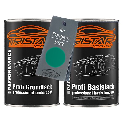 Autolack Set Dose spritzfertig für Peugeot ESR Vert Mattel Grund Basislack 2,0L