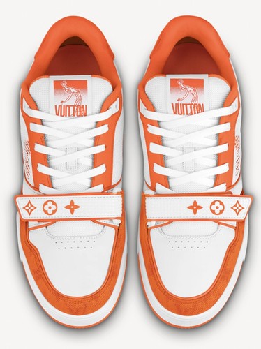 lv trainer sneaker orange
