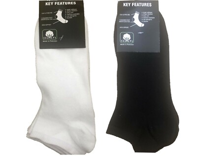 Herren Sneaker Liner Söckchen Posten Größen 6-11 schwarz weiß Sommer Baumwollsocken
