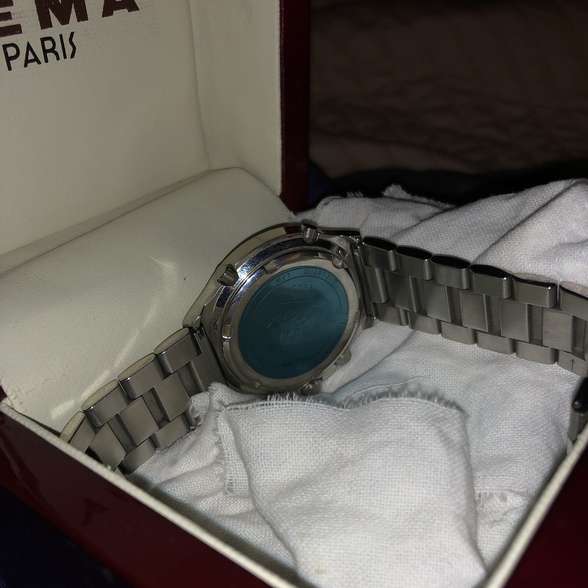 YEMA Paris Tachymeter Alarm Watch 100m Water Resistant 10atm 7T34