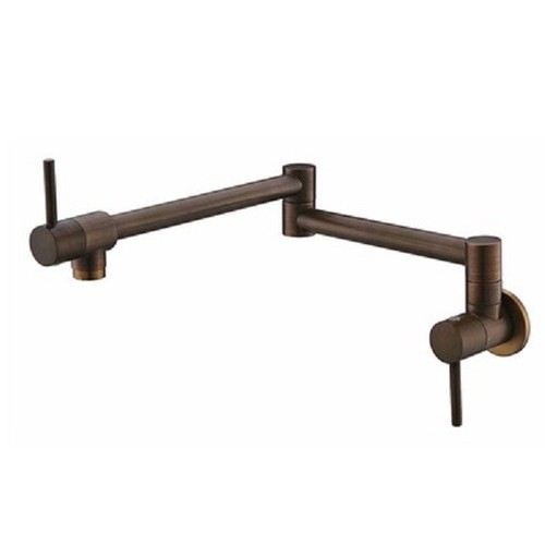 Pot Filler Folding Faucet Double Joint Swing Arm Wall Mount Brass Kitchen Faucet - Picture 4 of 36