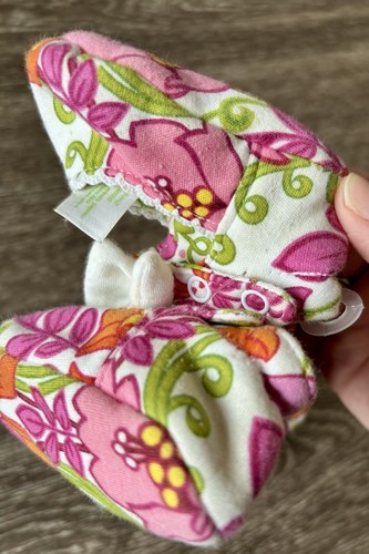 Vera Bradley Baby Girl Floral Soft Shoes & Hat. Multicolor.Easter 0-6 Month - Picture 9 of 12