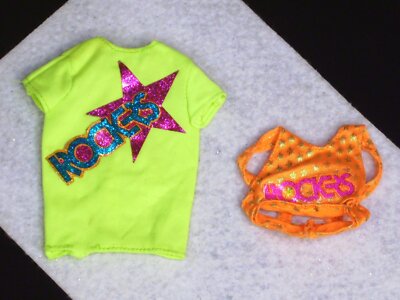 Vintage Mattel Barbie Ken Rockers T-Shirt and Vest 2 Piece Clothes