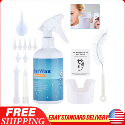 #ad Home Ear Wax Removal Tool Cleaner Washer Bottle Irrigation Cleaning Syringe Kit $18.20