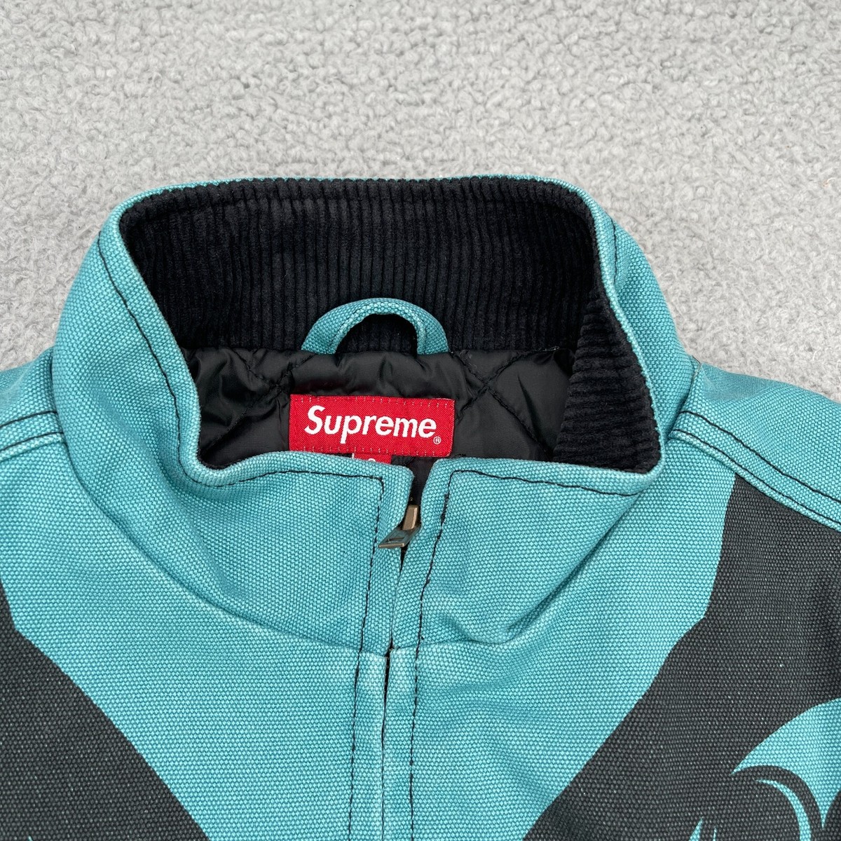 Supreme Makah Zip Up Jacket Mens Small Teal Full Zip Canvas Supreme Makah Zip Up Jacket Mens Small Teal Full Zip Canvas