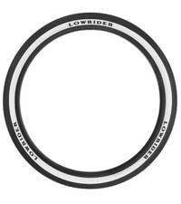 Bike Tire 26 x 2.125 Black/White Side Wall Lowrider Raised Letter HF0120A.
