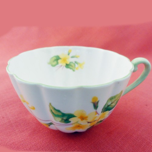 PRIMROSE #13430 by Shelley Tea Cup Ribbed Shape NEW NEVER USED made in England - 第 1/2 張圖片