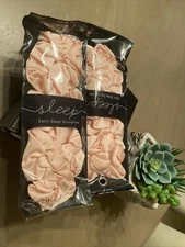 2X Kitsch Satin Sleep Scrunchies 5 pieces each blush pink new sealed packaging