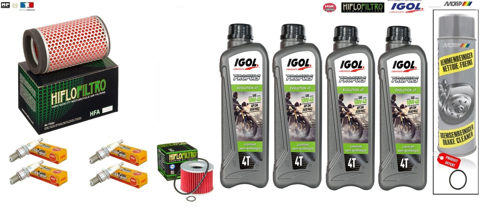 Kit Entretien YAMAHA XJR 1300 Vidange Moto Filtre Huile 10w40 4L Pièces Révision
