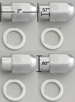 #ad 32 PCS EAGLE DUALLY WHEEL RIM LUG NUT MAG SHANK CHROME 9 16 quot; X 18 RH W WASHER $79.95