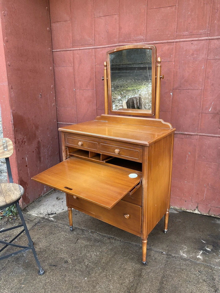 1950s Metal Industrial Simmons Furniture Dresser Desk MCM