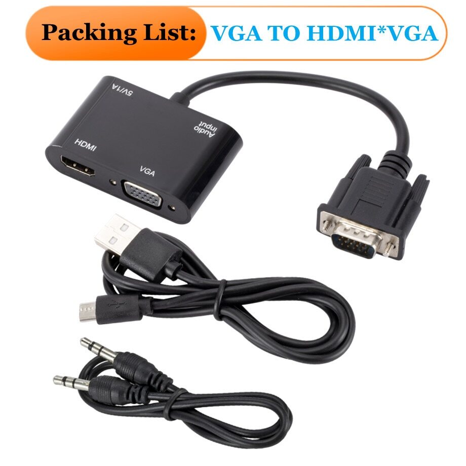 Vga Splitter Hdmi To Multiple Vga Converter VGA To HDMI Adapter