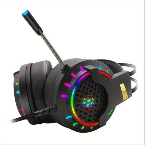 RGB Gaming Headset with Microphone | Wired Over-Ear PC Gaming Headphones, Noise - Picture 11 of 11
