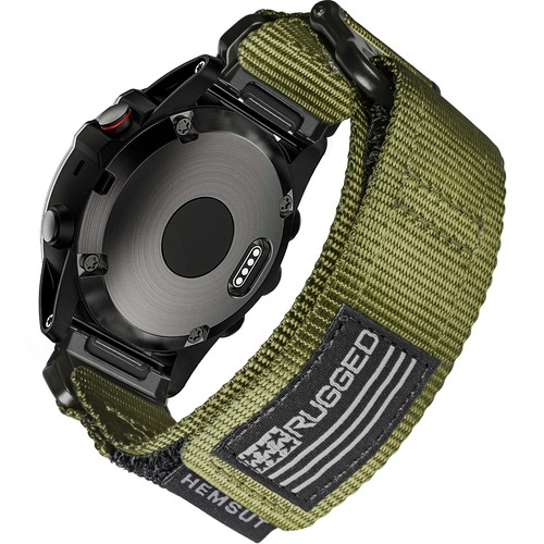 Compatible With Garmin Watch Band Super Rugged Nylon Sports Watch Strap - Picture 32 of 35