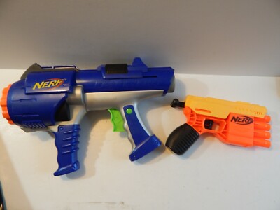 NERF Blue Dart Tag Hyperfire C-044A Dart Gun Blaster Rotating  & Alpha Strike 